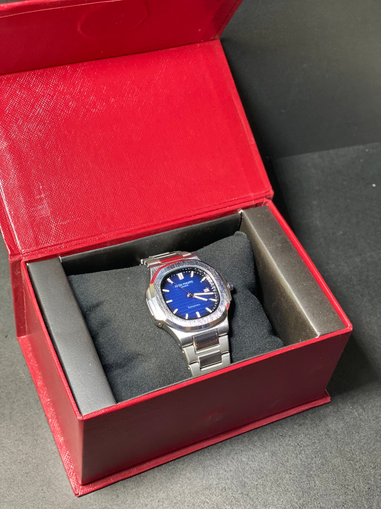 Luxury Blue Dial Stainless Steel Men's Watch